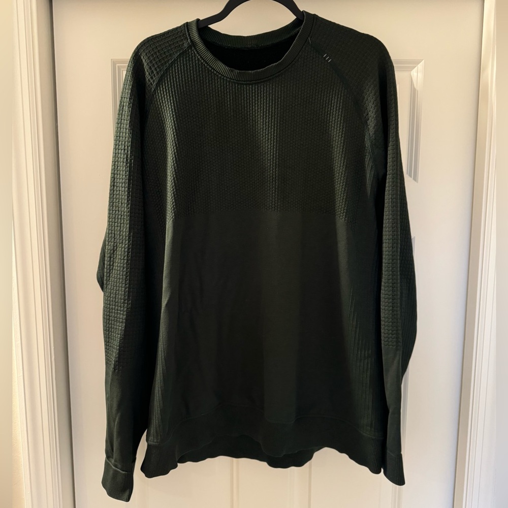 Lululemon engineered warmth crewneck sweater sweatshirt XL green